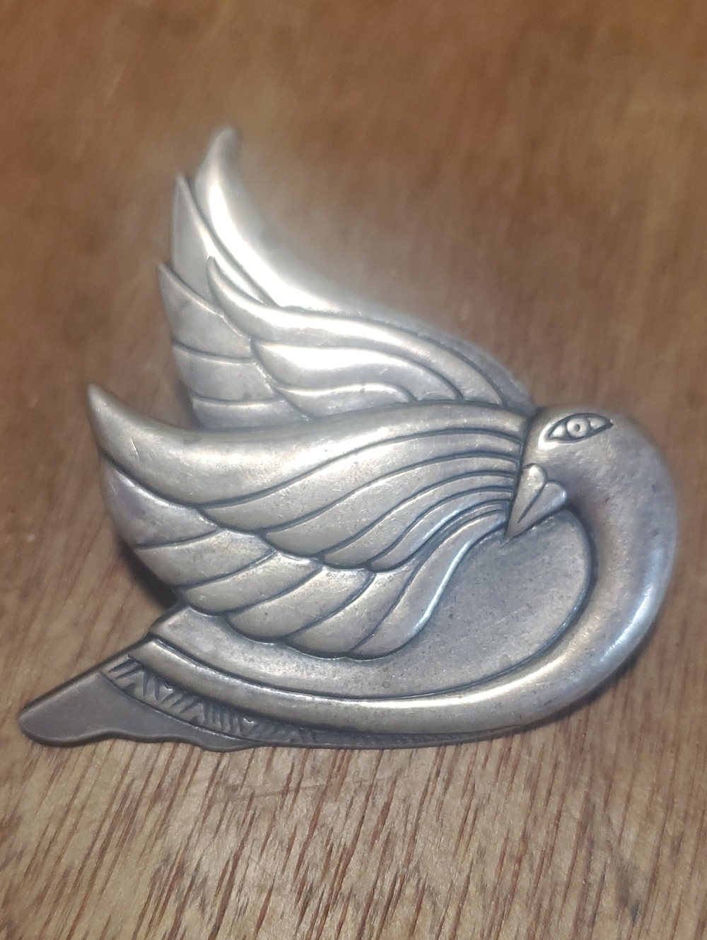 Silver Dove Bird Pin - Silver Decorative Bird Brooch SK